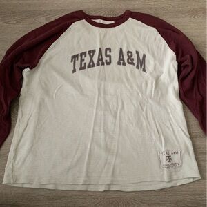 Banner Supply Co. Texas A&M Waffle Knit Long Sleeve Size L
